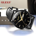 2020 OLEVS montres OLEVS montres pour hommes mode sport minimaliste PU cuir montre-bracelet affaires avec date analogique Quartz montre